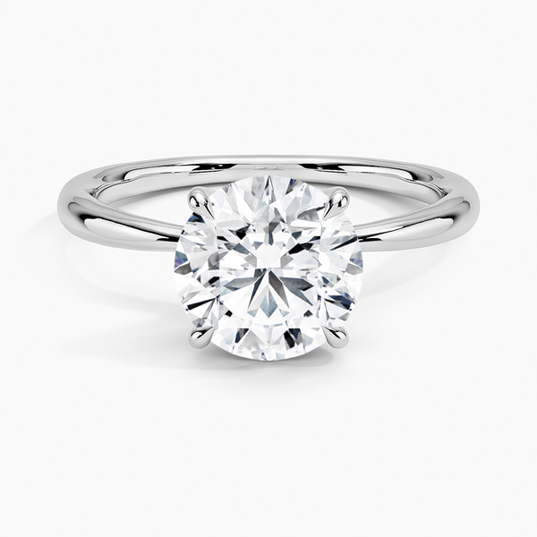 Freesia Solitaire 2mm Engagement Ring [Setting Only] - EC115 With 0.32 Carat Round Shape Natural Diamond