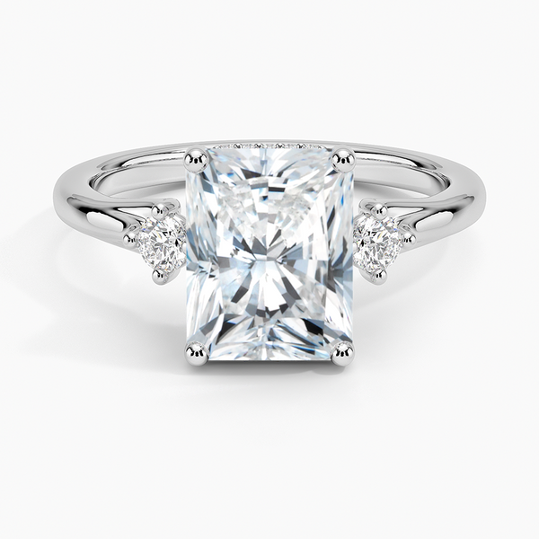 Floating Three Stone Diamond Engagement Ring  [Setting Only] - EC124R