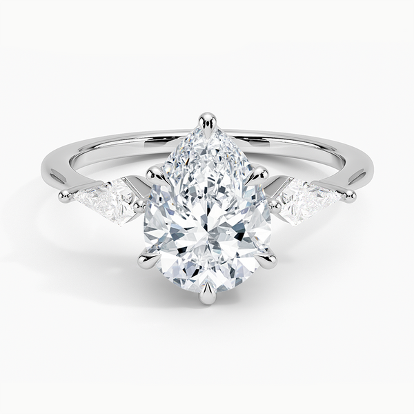 Luxe Cometa Three Stone Diamond Engagement Ring [Setting Only] - EC125P