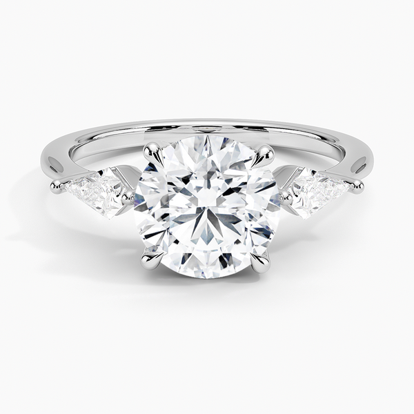 Luxe Cometa Three Stone Diamond Engagement Ring [Setting Only] - EC125