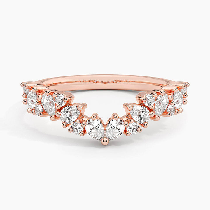 0.51CTW Olivetta Wedding Band Ring - LR48 - Roselle Jewelry