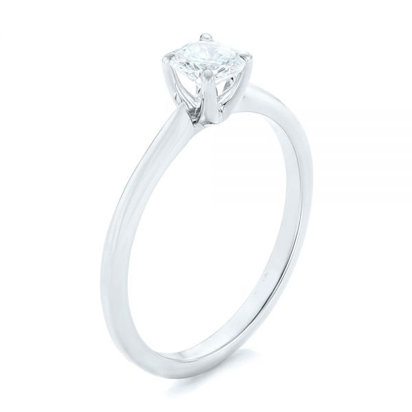 Custom Solitaire Engagement Ring [Setting Only] - EC088 With 0.31 Carat Round Shape Natural Diamond