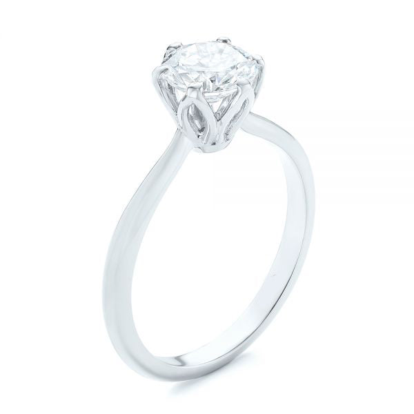 Elegant Solitaire Engagement Ring [Setting Only] - EC001 With 0.3 Carat Round Shape Natural Diamond