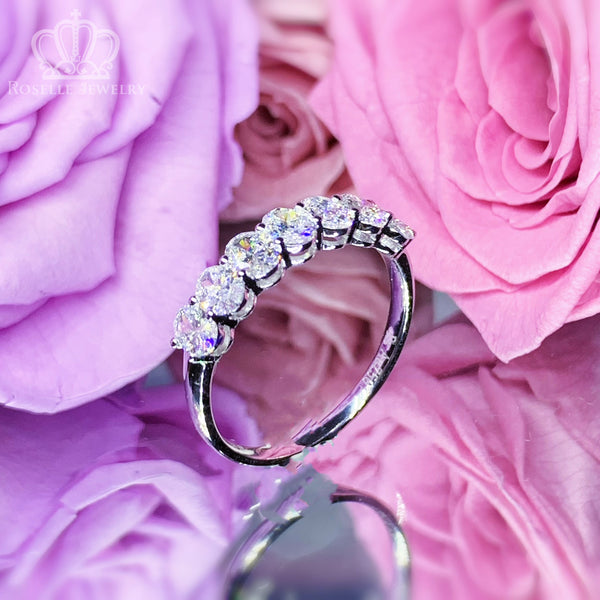 1.03CTW Oval Diamonds Half Eternity Wedding Ring - LGR113