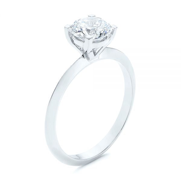 Knife Edge Solitaire Diamond Engagement Ring [Setting Only] - EC079 With 1.33 Carat Round Shape Lab Diamond