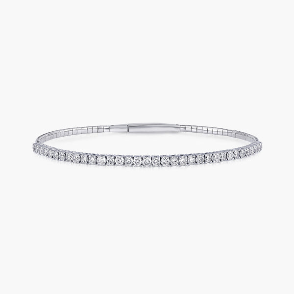 Half-Eternity Diamond Flexible Bangle