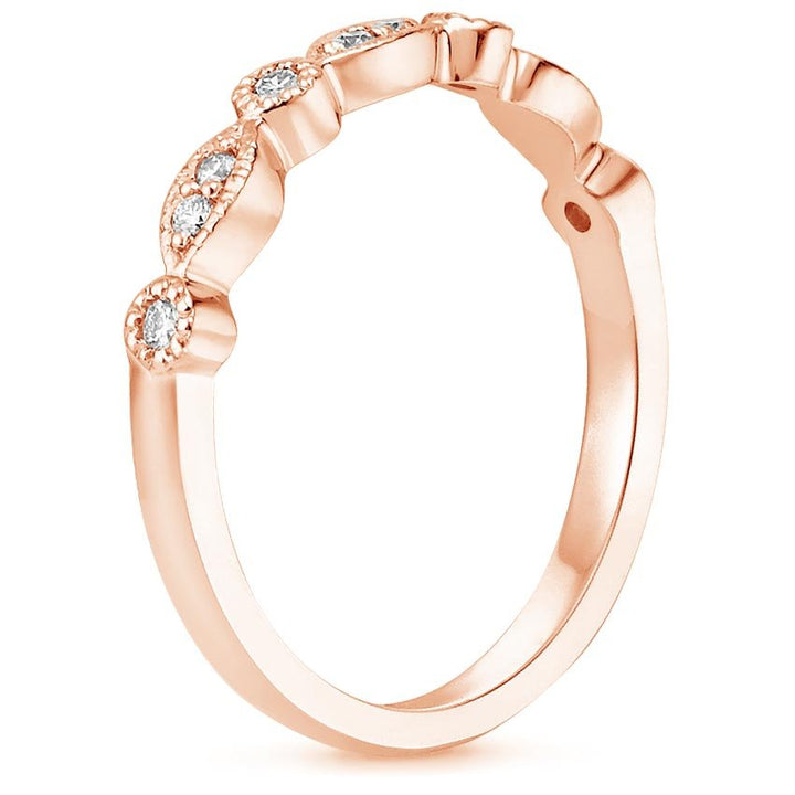 Tiara Half Eternity Diamond Woman Wedding Ring - LR21 - Roselle Jewelry