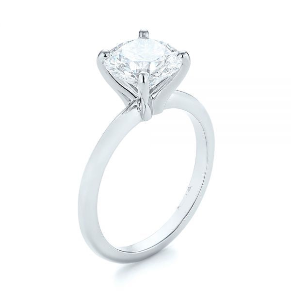 Custom Solitaire Diamond Engagement Ring [Setting Only] - EC070 - Roselle Jewelry