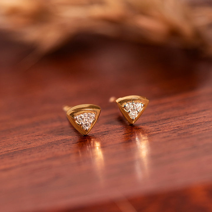 Trillium Diamond Stud Earrings [pre order] - SE007 - Roselle Jewelry