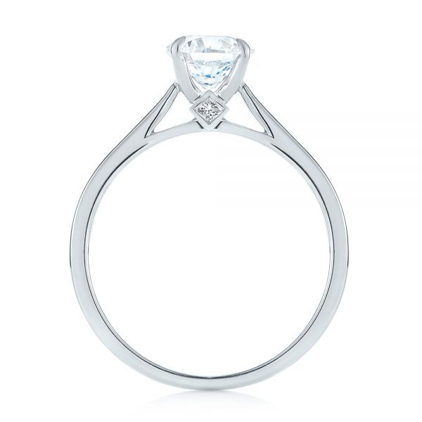 Peekaboo Princess Cut Diamond Engagement Ring [Setting Only] - EC034 - Roselle Jewelry