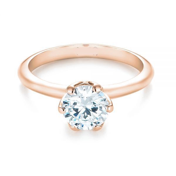 Solitaire Engagement Ring [Setting Only] - EC004 - Roselle Jewelry