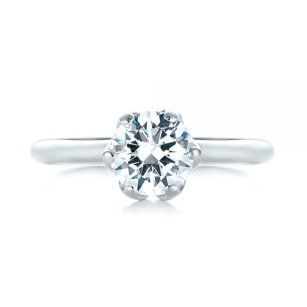 Solitaire Engagement Ring [Setting Only] - EC004 - Roselle Jewelry