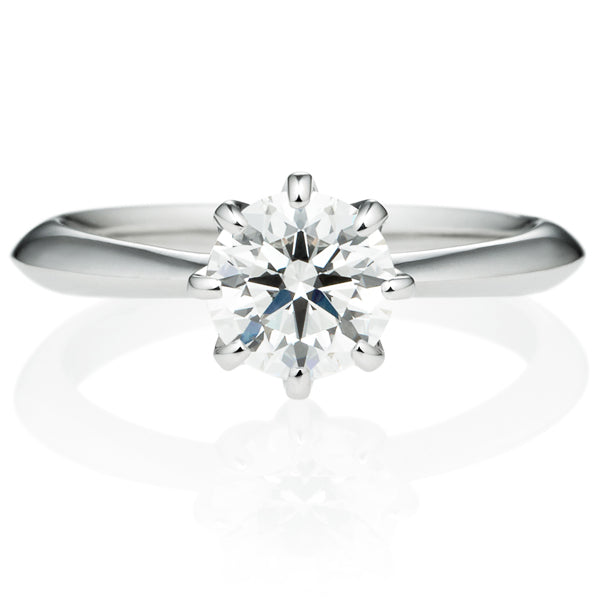 Six Prong Solitaire Round Brilliant Engagement Ring [Setting Only] - EC008 - Roselle Jewelry