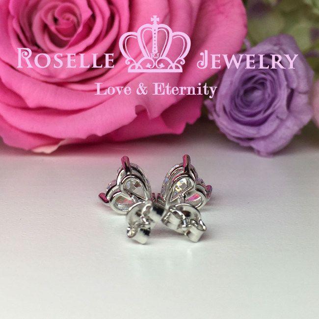 Heart Shape Stud Earrings - EH1 - Roselle Jewelry