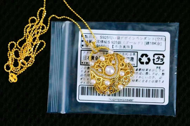 Tsukihana ™ S925 Silver Akoya Pearl With Rz Simulated Pendant - TA001 - Roselle Jewelry