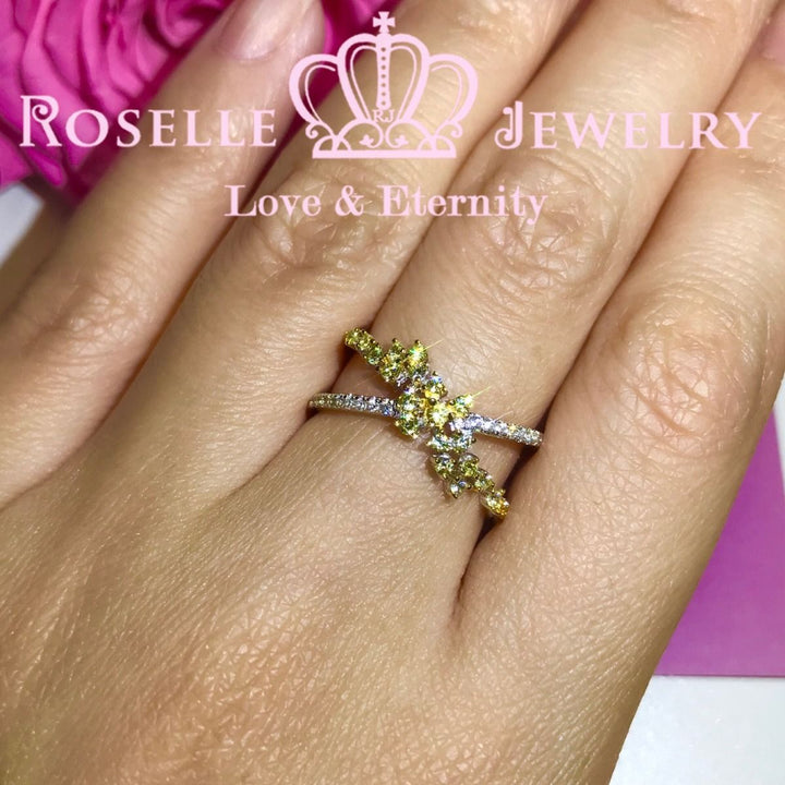 Twist Fancy Yellow Wedding Ring - BA28 - Roselle Jewelry