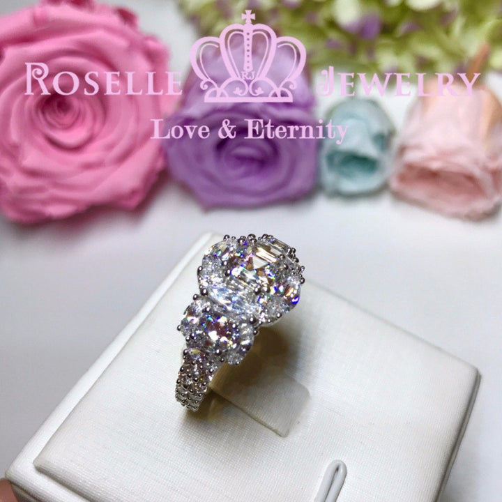 Asscher Fashion Engagement Ring - VA2 - Roselle Jewelry