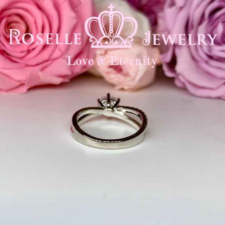 Four Prong Cross Engagement Ring - T48 - Roselle Jewelry