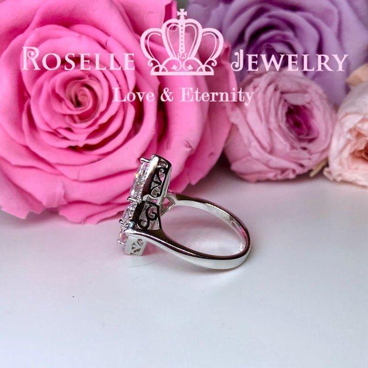 Pear Shape Pink Star Engagement Ring - TP2 - Roselle Jewelry